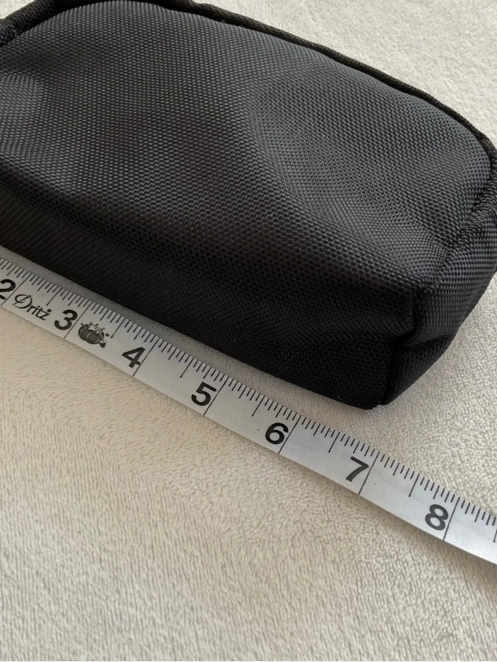 TUMI Delta Black Ballistic Nylon Travel Zip Pouch Toiletry Bag EUC